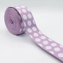 1pc 118.11ft Long, 3.8cm Wide, 1.4mm Thick Polyester Jacquard Ribbon With Polka Dot Jacquard Pattern. Thickened Style, , Suitable For Clothing, Shoes, Bags, Toys And Tents, Etc. - Type a - View 9