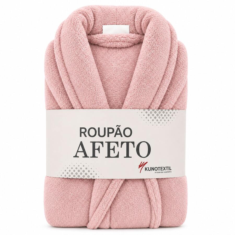 Unisex Warm Winter Bathrobe, One Size, Long Sleeves - Rose - View 1