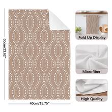 2pcs Minimalist Daily Brown Geometric Daisy Home Pattern Kitchen Towels, Soft Polyester Material Dish Cloths, Suitable For Kitchen Decor, Cleaning, Holiday Party Decoration, Kitchen & Bathroom Essentials, Home Decor, Housewarming Gift - Multicolor - View 4