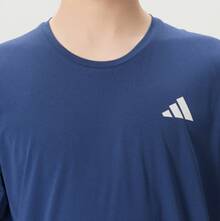 Adidas Climacool ADI365 Striped Crew Neck Short Sleeve Straight Cut Running T-Shirt For Men - 藍色 - 查看 4