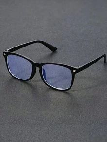 1 Pair Men's Geometric Frame Glasses, Featuring Modern Minimalist Design, Combining Elegant Aesthetics And Transparent Lenses, Ideal For Back To School And Daily Accessories. - Clear - View 4