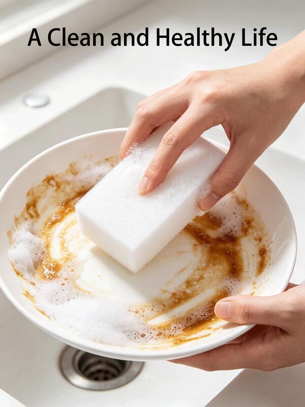 Kitchen Cleaning Sponges Double Sided Household Cleaning Cloths High End Kitchen Dishwashing Sponges 50 Pack Heavy Duty Dish Sponge Stink Free Cleaning Supplies For Pots Kitchen Essentials Cleaning Supplies Household Items Apartment Essentials