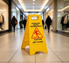 HOMYGO-Warning Sign "Caution Wet Floor", Double-Sided, A-Frame, Durable Plastic For Cleaning And Common Areas - A - 查看 1