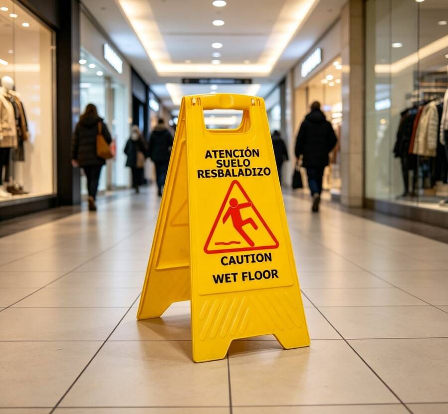 HOMYGO-Warning Sign "Caution Wet Floor", Double-Sided, A-Frame, Durable Plastic For Cleaning And Common Areas - A - 查看 1