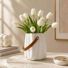 1pc/2pcs New Plastic Hand-Held Vase With A Nordic-Style Design, Perfect For Decorative Purposes In Home Settings, Weddings, And Party Celebrations. - Vase - View 8