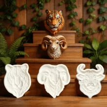 Elegant Bow Tie Chocolate Silicone Mold, Tiger, Sheep, Highland Cow Cake Decorating Fondant Mold, Reusable Kitchen Baking Tool For Cookies, Dough, Tabletop Decor, Polymer Clay - View 6