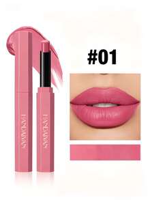 Rouge à lèvres mat avec une couleur longue tenue. Caractéristiques : pigment riche, texture soyeuse et lisse, application facile, port non asséchant, faible décoloration et transfert. Compact et portable, idéal pour une utilisation quotidienne et toutes les occasions. - Multicolore - Voir 4