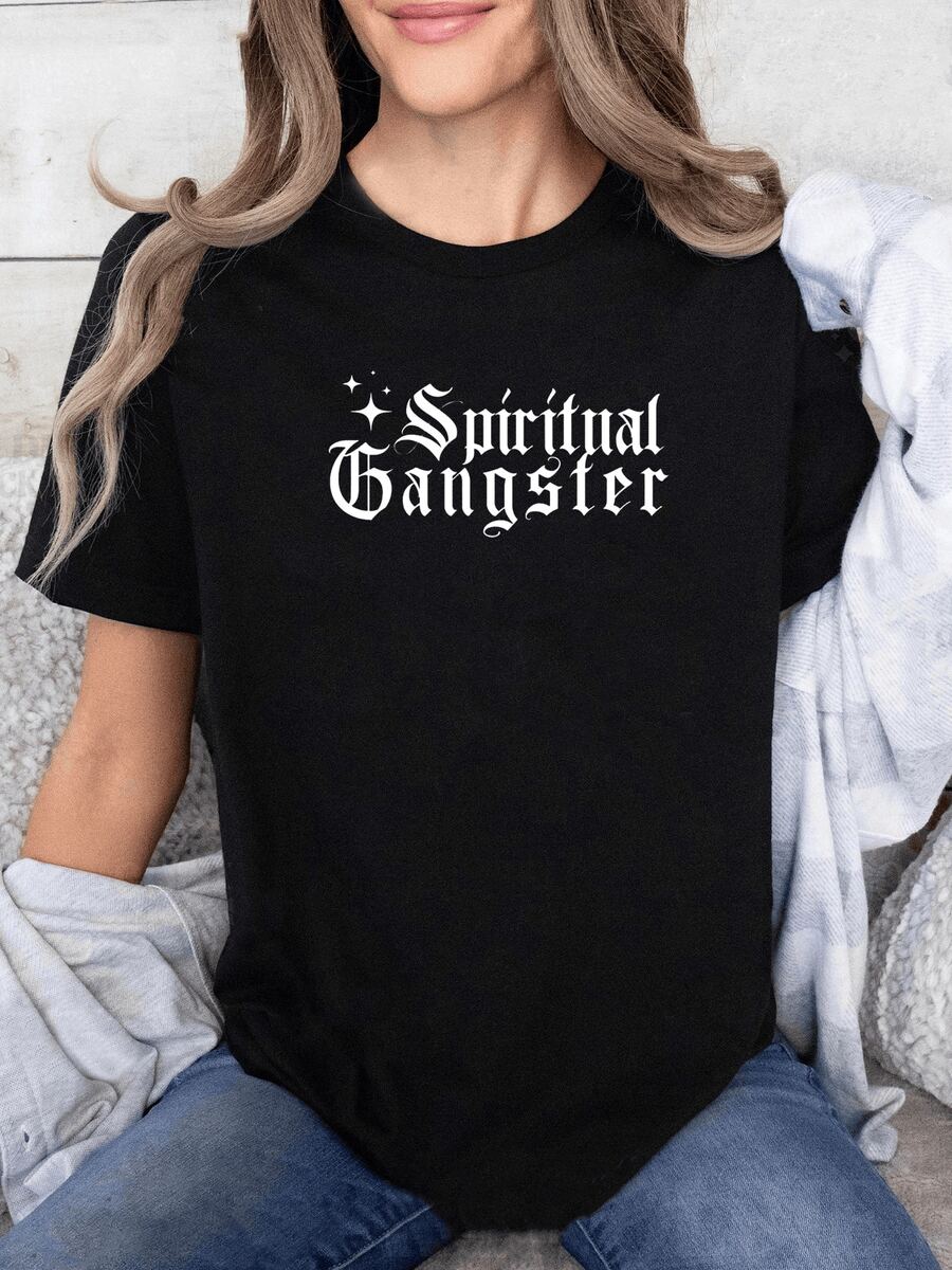 Bold, Spiritual Text That Combines Inner Energy And Modern Strength With Mystical-Inspired Typography To Express Confidence And Serenity. Modern Casual Women's T-Shirt For Everyday Wear. - Black - View 1