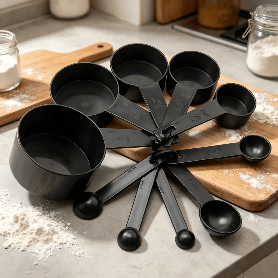 10pcs Precise Measurement Cup And Spoon Set, Stackable, Multi-Functional Kitchen Baking Cooking Accessories, Minimalist Design, Durable And Practical Kitchen Cooking Essential - Multicolor - View 1