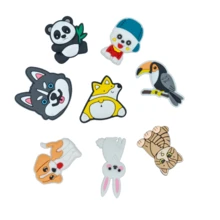 8pcs/Set Cute Animal Hole Shoe Flower Decoration Set, Creative DIY Shoe Accessories, Suitable For Children And Adults, Garden Shoes Decor - Multicolor - View 2