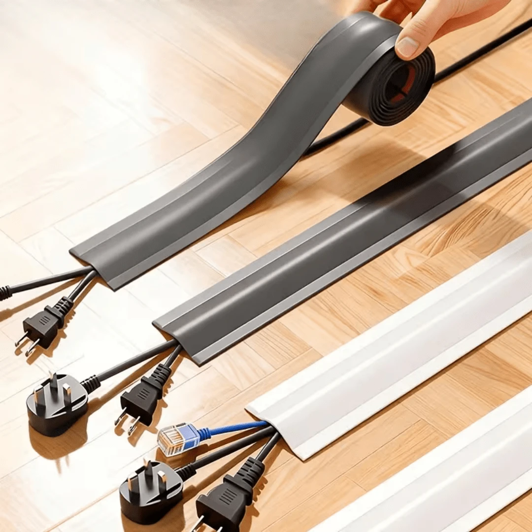 1 Roll 3 Meters/118.11in Self-Adhesive Cable Organizer Trunking, For Fixing Wires, Flexible Cable Protector, Easy Installation, Designed For Concealing Network Cables And Power Cords, Suitable For Surface Mounting