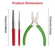 Bộ dụng cụ xoắn dây 3/2/1 món, bao gồm kìm nylon 2D, thanh quấn dây 5 đoạn, kìm mũi phẳng nylon và hai dụng cụ quấn dây dày và mỏng bằng sắt, dụng cụ hỗ trợ bện dây thủ công, dụng cụ kéo vòng, dùng để làm đồ trang sức, quấn dây, làm đồ thủ công DIY. - Nhiều màu - Xem 2