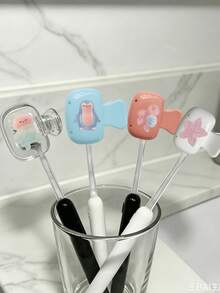Portable Toothbrush Cover With Cute Ocean Animal Design, Travel Toothbrush Storage Case, Protective Toothbrush Head Cover, Toothbrush Holder, Ideal Gift For Couples, Friends, Family, Teachers, Travel Enthusiasts, Essential For Home And Dorm, Great For Back To School, Mother's Day - Multicolor - View 10