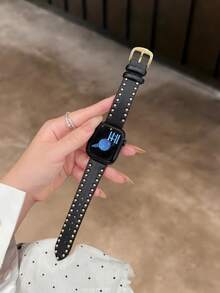 1件馬蹄扣微纖維材質人造皮革錶帶，適用於 38/40/41/42/44/45/49mm Ultra/Ultra2/SE/SE2/9/8/7/6/5/4/3/2/1 - 鉚釘皮革 - 查看 13
