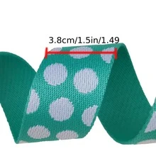 1pc 118.11ft Long, 3.8cm Wide, 1.4mm Thick Polyester Jacquard Ribbon With Polka Dot Jacquard Pattern. Thickened Style, , Suitable For Clothing, Shoes, Bags, Toys And Tents, Etc. - Type a - View 4