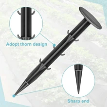 50pcs Black Plastic Ground Stakes - Insulated Shed, Greenhouse And Garden Bed Stabilizers, For Secure Planting, Gardening Essentials | Sturdy Structure | Durable Plastic - Multicolor - View 9