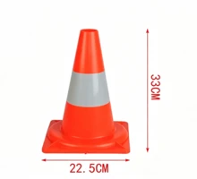 HOMYGO-Reflective Traffic Cone, 22.5x33cm / 27x43cm, Road Signage And Road, Orange Road Beacon For Construction, Parking And Events - Cono De Tráfico Reflectante - View 5