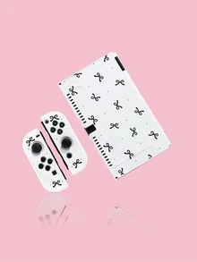 Switch配件，蝴蝶结波点图案，兼容新款Switch 2 (2025)，NS2/Switch OLED/Switch保护套及收纳包，送给Switch玩家的最佳礼物，情人节/浪漫礼物 - 彩色 - 查看 13