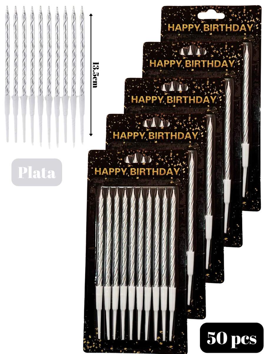 Candles - Silver 10 Pcs - View 1