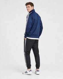 Adidas Áo khoác dài tay cổ đứng dáng rộng có khóa kéo hiệu Das Originals Logo dành cho nam - Màu xanh lam - Xem 10