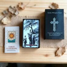 78pcs/Box Fortune Telling Cards Set, Divination Tarot Cards, Elegant Box Packaging, Comes With Instruction Booklet - Black and White - View 13