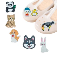 8pcs/Set Cute Animal Hole Shoe Flower Decoration Set, Creative DIY Shoe Accessories, Suitable For Children And Adults, Garden Shoes Decor - Multicolor - View 3