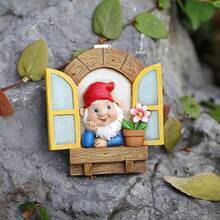 1pc Hanging Window Climbing, Reading Fairy Statue Decor, For Home Balcony Garden Yard Sculpture Hanging Ornament, Micro Landscape Decoration, Room Decor, Home Decor, House Decoration, Perfect Holiday Gift - Elves - View 2