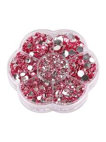 每盒5000顆，2mm、3mm、4mm、5mm、6mm共5種尺寸。花形盒裝平底水晶水鑽，多色水晶寶石，珠寶珠飾，玻璃藝術貼紙。適用於衣服、包包、鞋子、杯子、手機殼、手工藝品和DIY裝飾 - 5000件 - 查看 32