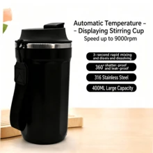 New Automatic Stirring Cup With Temperature Display, 400mAh Rechargeable 316 Stainless Steel Inner Liner, Coffee Powder Protein Powder Shaker Cup - Multicolor - View 4