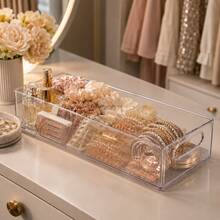 3pcs Flocked Eyelash Storage Boxes, Desktop Organizer, Multi-Functional Eyelash Storage Display Box, Transparent Visible Eyelash Storage Box, Eyelash Storage Box, Jewelry Box, Storage Bag, Makeup Brush Storage Box, Makeup Brush Storage Box, Perfume Storage Box, Makeup Bag, Women's Gift, Christmas Gift, Women's Premium Gift (Plastic Products May Have Slight Defects By Default) - Clear - View 2