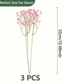 节日礼物 | 粉白相间仿真满天星花束，家居装饰假花，1/3/5/10 支装，柔美、优雅、浪漫，永不凋谢，客厅装饰，送给妈妈的礼物 - 粉色 - 查看 14