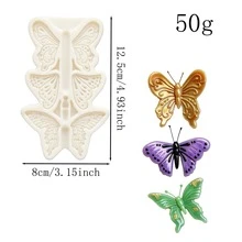 Elegant Bow Tie Chocolate Silicone Mold, Tiger, Sheep, Highland Cow Cake Decorating Fondant Mold, Reusable Kitchen Baking Tool For Cookies, Dough, Tabletop Decor, Polymer Clay - View 10