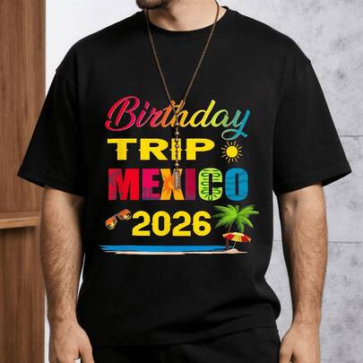 Men's Women's Birthday Trip Mexico 2026 Graphic-Shirt S-5XL,Puerto Rico,Baggy,,Sommer Shirt,Shirt,Min,I Love Shirt,Goth,Y2k Style,Anime Shirt,Sport Tshirt,Hemd Damen,Schwarzes Oberteil,Damen Oberteile,Puerto Rico,Baggy,,Sommer Shirt,Shirt,Min,I Love Shirt,Goth,Y2k Style,Anime Shirt,Sport Tshirt,Hemd Damen,Schwarzes Oberteil,Damen Oberteile