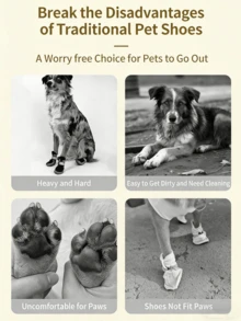 20 piezas Cubiertas desechables para zapatos de perro, protectores de patas para mascotas, anti-suciedad, evitan que la suciedad entre en interiores, zapatillas desechables antideslizantes para mascotas - Multicolor - Ver 8