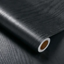 1 Roll Wood Grain Self-Adhesive Wallpaper, Vintage Removable Vinyl Film For Countertops And Cabinets, Decorative Sticker, Peel And Stick Wall Panel, Wallpaper, Spring Decor, Refresh Your Home, Holiday Decorative Sticker, Birthday Graduation Gift, Room Decor, Home Decor, Wall Decor, Bathroom Decor, Bedroom Decor, Room Decoration Supplies, Living Room Decor, House Decor, Home Decor, Living Room - Black Wood Grain - View 5