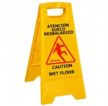 HOMYGO-Warning Sign "Caution Wet Floor", Double-Sided, A-Frame, Durable Plastic For Cleaning And Common Areas - A - 查看 4