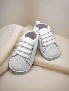 1 Paio Di Comode Sneaker Sportive Traspiranti Con Fondo Morbido Unisex Per Neonati/Bambini Piccoli - Bianco - Visualizzare 10