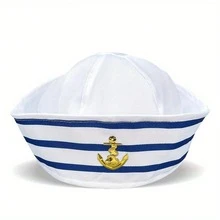 1/4/3件組女款水手服配件套裝 - 海軍帽、圍巾與長襪，適用於裝扮、主題派對、Cosplay、萬聖節、嘉年華、船上派對、船長角色扮演、航海角色扮演、航海服裝 - 彩色 - 查看 9