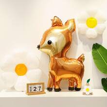 2pcs Jungle Deer Aluminum Foil Balloons Jungle Birthday Party Decoration Balloons Christmas Deer Balloons For Christmas Decoration New Year Holiday Decoration - View 3