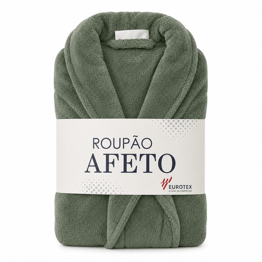 Unisex Warm Winter Bathrobe, One Size, Long Sleeves - Green - View 1