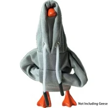 1pc 7" Desktop Goose Set, New Year Gift, Funny Porch Goose, Mini Desktop Goose Hoodie, Magnetic Goose Statue Keychain, Mini Porch Goose Clothing Rack, Home Decor, Valentine's Day Gift - Multicolor - View 18