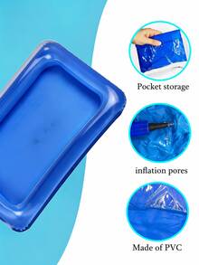 1Pc Portable Inflatable Foot Basin For Yard Foot Soaking Summer Beach Inflatable Foot Wash Basin Collapsible Pool Foot Bath - Multicolor - View 6
