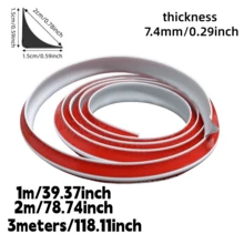 1pc 39.37inch/78.74inch/118.11inch Flexible L-Shaped Quarter Round,Wall Molding & Trim Self-Adhesive Caulk Strip Tape Bendable Decorative Mold Double For Floor Edging, Wall Corners, Stairs, Cabinets, Bathtub Edging | 0.59"(W)*0.59"(H) - Multicolor - View 4