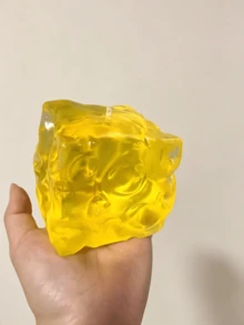 POKOJA LAND Đồ chơi bóp hình khối pho mát khổng lồ - Đồ chơi bóp hình khối trong suốt - Khối mạch nha - Đồ chơi giảm căng thẳng - Giảm áp lực - Đồ chơi bóp cho thanh thiếu niên - Quà sinh nhật - Món quà hoàn hảo - Quà tặng - Trưng bày bộ sưu tập - Nhiều màu - Xem 16