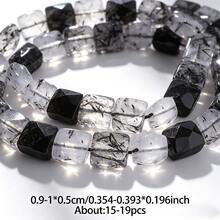 10mm AAA Natural Stone Square Black Rutilated Quartz Loose Spacer Beads For Jewelry Making DIY Bracelets Necklace Earrings Accessories For Women Gift - Beads - View 4