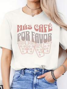 Fun Text Celebrating The Love Of Coffee, Showing Iced Cups Alongside A Friendly Phrase That Conveys Positive Energy And A Desire For More Flavor-Perfect For Casual Days. Women's T-Shirt - 白色 - 查看 8