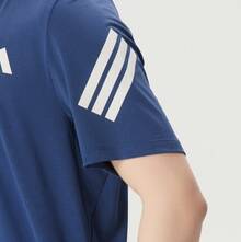 Adidas Climacool ADI365 Striped Crew Neck Short Sleeve Straight Cut Running T-Shirt For Men - 藍色 - 查看 5