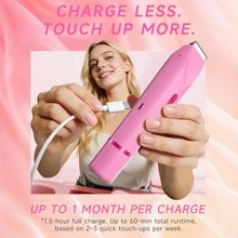 2025 Womens Shaver Dual-Head Bikini Trimmer For Women 2-In-1 Women's Body Shaver USB Charge Waterproof Painless Electric Razors For Silk Skin,IPX7,Valentine's Day Gift (Pink/Purple/Black/Blue/White) - 玫紅色 - 查看 5