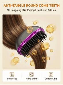 LEVIATECH Wireless Mini Hair Straightener Comb, 3 Adjustable Temperature Levels, USB Rechargeable, Heat-Resistant Design Suitable For All Hair Types, Portable Hair Straightener With Dual Straightening And Hair Care Functions - Multicolor - View 9