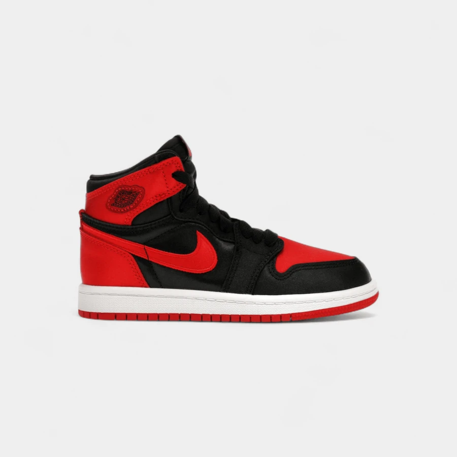 Jordan 1 Retro High OG Satin Bred (PS) - Red - View 1